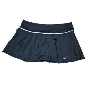 Nike Dri Fit Tennis Skirt Black Pleated Athletic Shorts Women's Size Large Sport